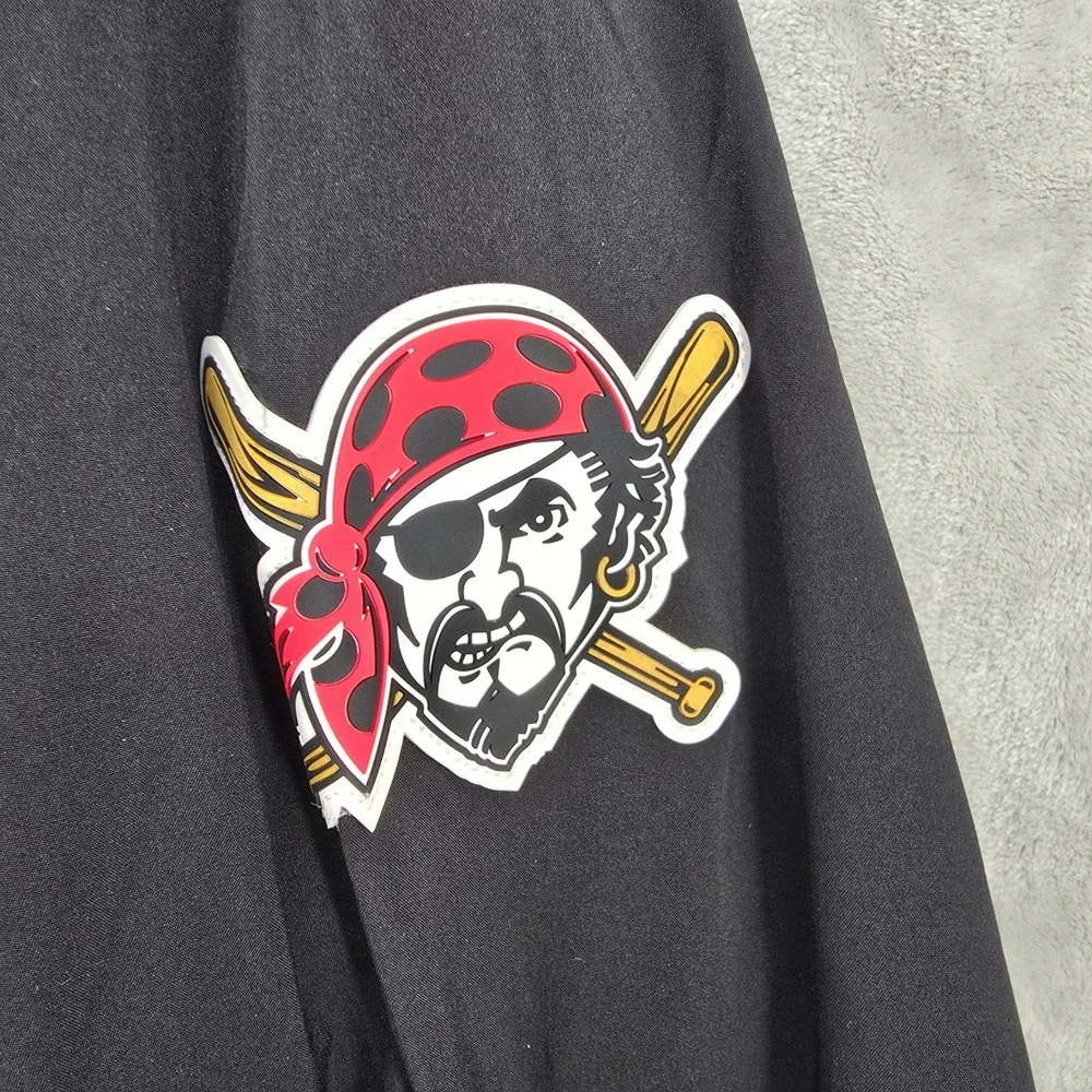 Majestic Pittsburgh Pirates MLB Baseball Jacket Therma‎ Base Mens 2XL Black Gold